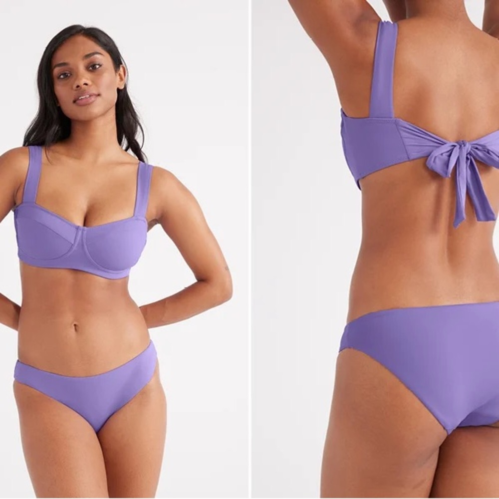 Knix Balcony Cup Bikini Top in Grape Pop Size Small Swim Spring Summer Beach